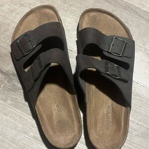Nautica Black Slide Sandals